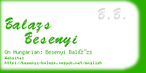balazs besenyi business card